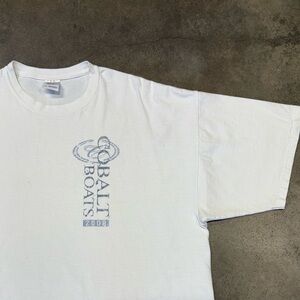 Vintage 2008 Cobalt Boats T-Shirt 2XL Gildan Cotton USA Marine Boating